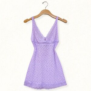 Victoria’s Secret Sexy Little Things Lace Slip Dress – Purple, Size Medium